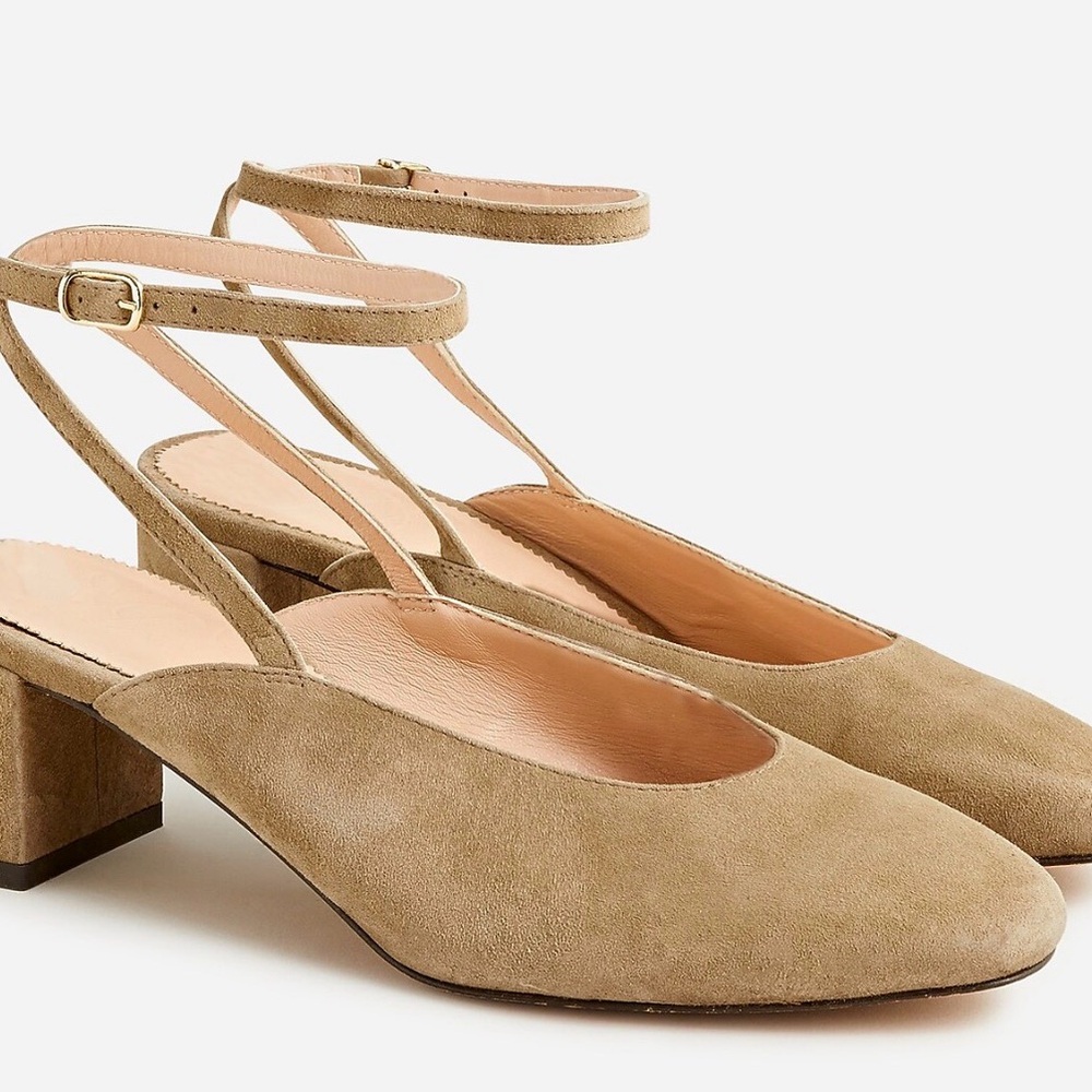 Millie ankle-strap heels in suede